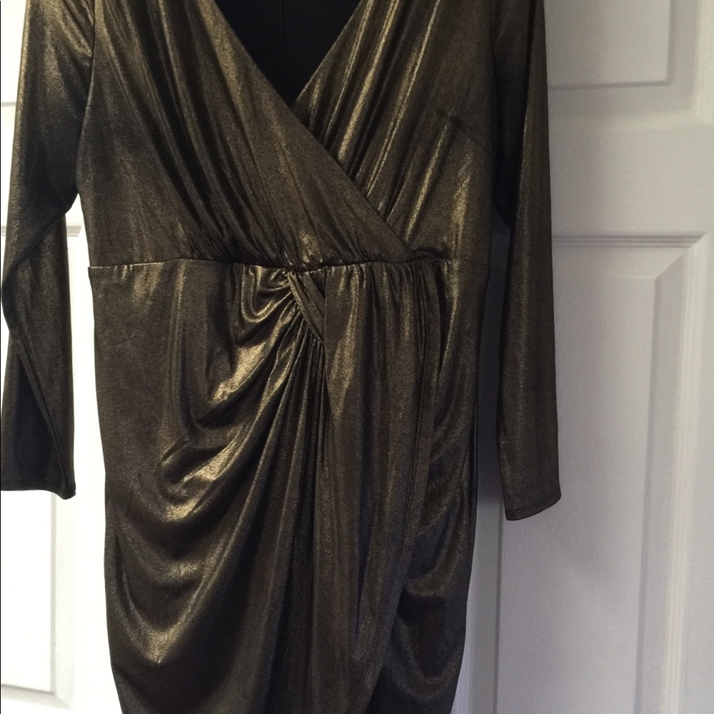 Gold dress very sample and elegant